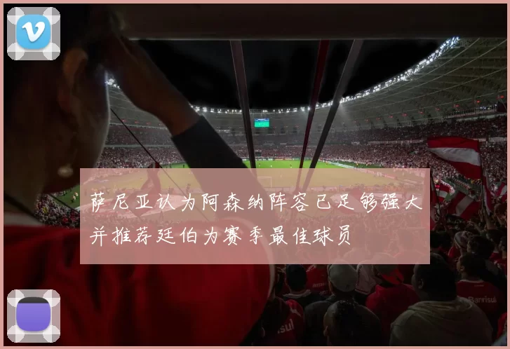 萨尼亚认为阿森纳阵容已足够强大并推荐廷伯为赛季最佳球员